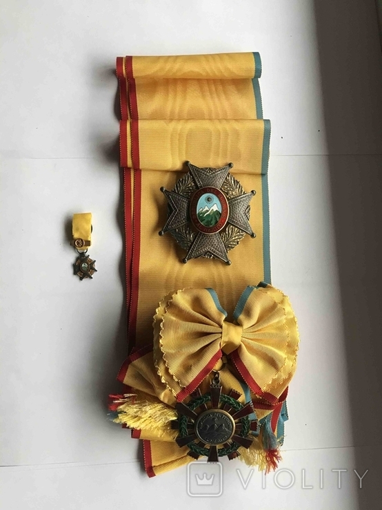 Эквадор. Комплект большого креста Ордена Заслуг со звездой в коробке., фото №6