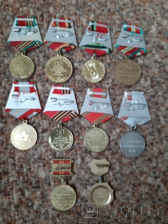 Медали СССР юбилейные 10 штук, фото №6