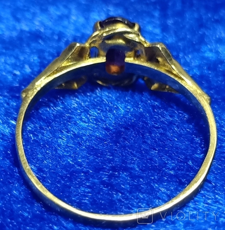 Комплект кольцо и серьги  золото. гранаты., фото №5