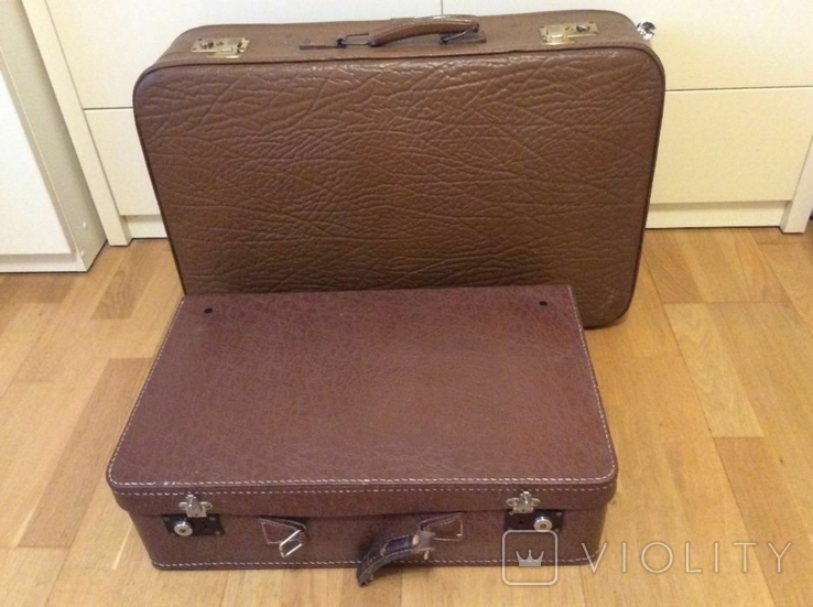 Чемоданы 70-х годов, валіза вінтажна (2 штуки), фото №2
