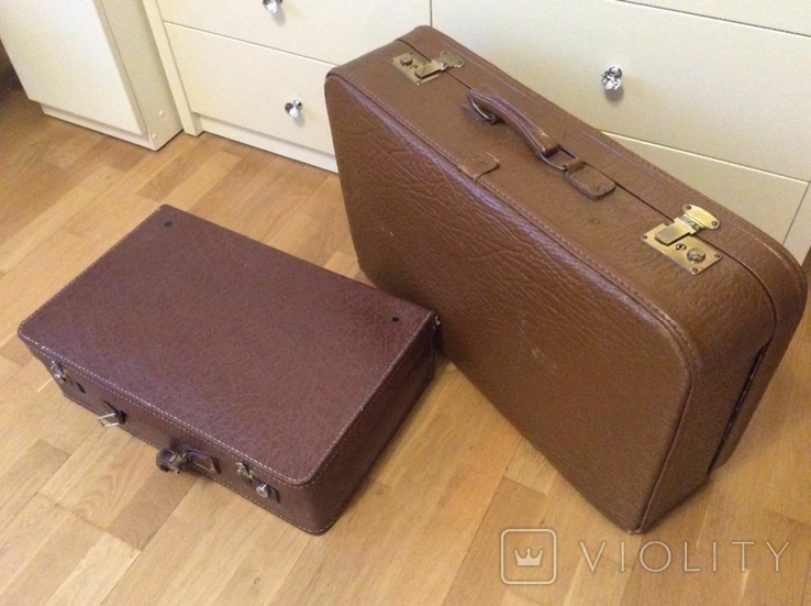 Чемоданы 70-х годов, валіза вінтажна (2 штуки), фото №3