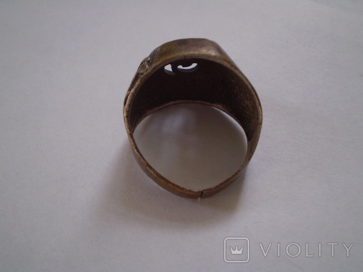 Перстень печатка с вензелем, фото №5