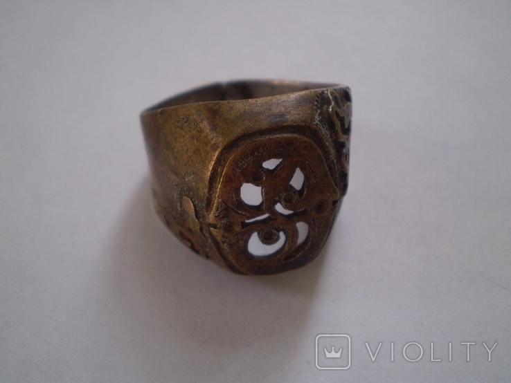 Перстень печатка с вензелем, фото №7