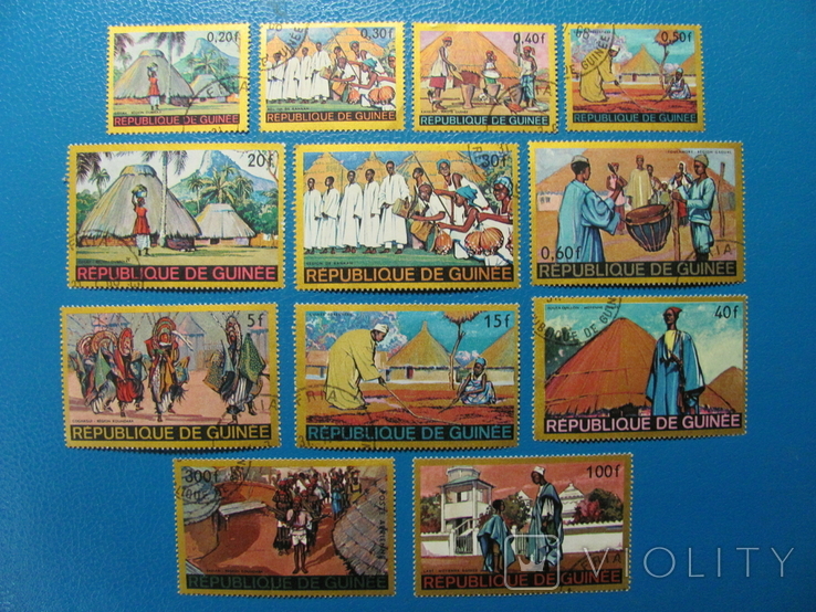 Гвинея, 1968 г., Этнография, 12 марок