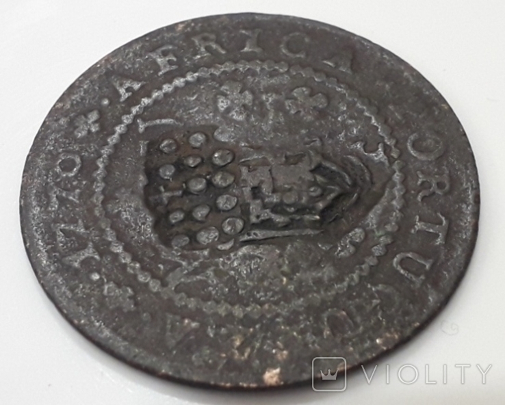 Макута 1/2 макуты 1770 год с признаком. Африка Португалия, numer zdjęcia 11