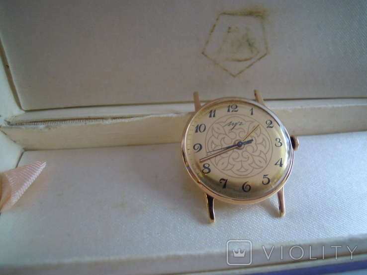 Золотые часы Луч 583, фото №11