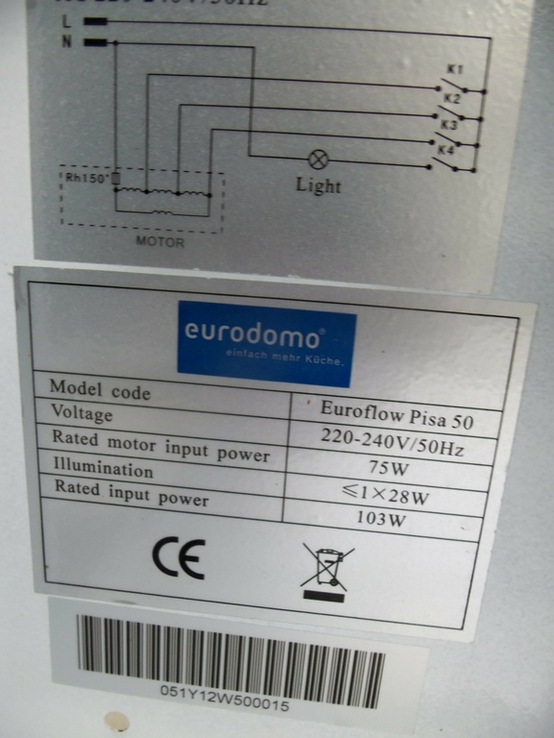 Витяжка EURODOMO 50*47*10 см    з Німеччини, фото №13