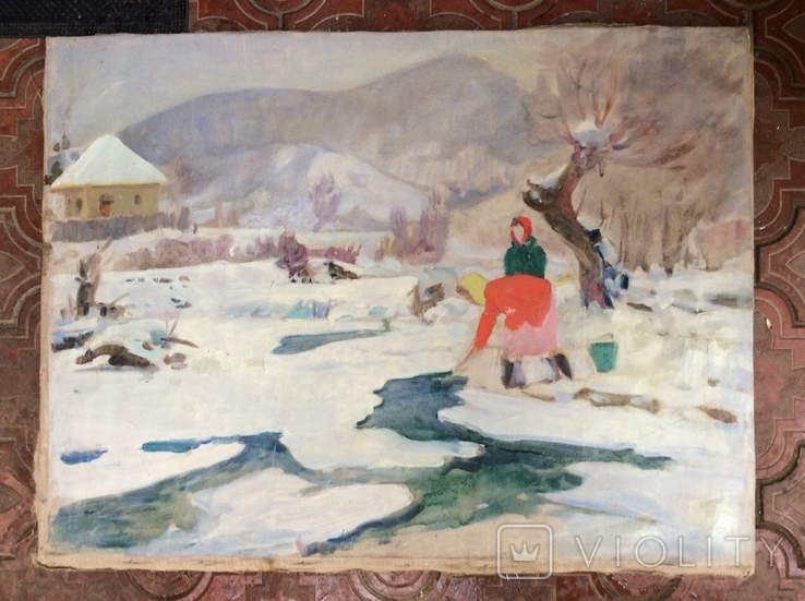 Картина «Зимняя стирка» 60-е гг