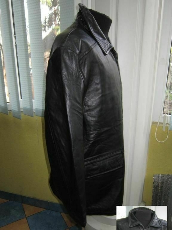 Большая мужская кожаная куртка  Paolo Negrato. Италия. 62р. Лот 976, фото №8