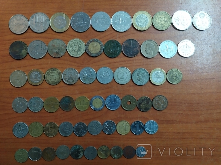 Монеты мира 60 шт без повторов, фото №2