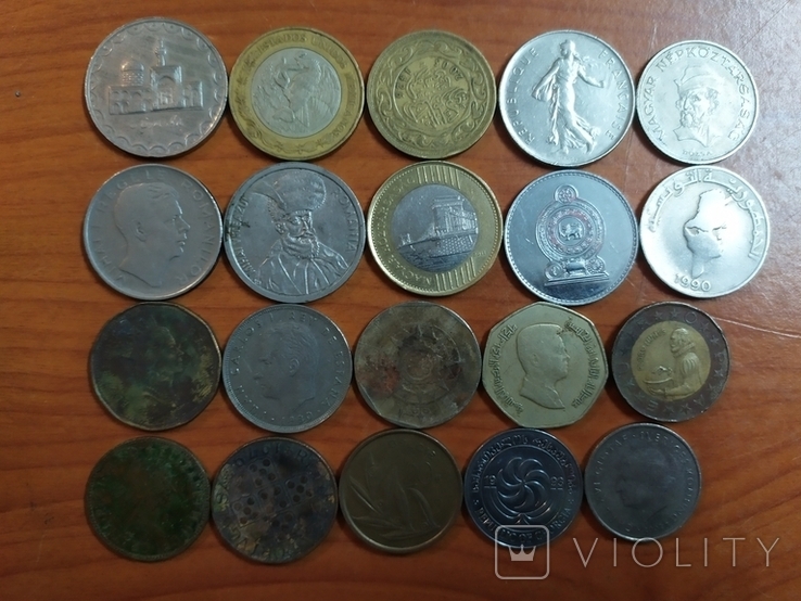 Монеты мира 60 шт без повторов, фото №4