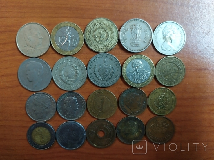 Монеты мира 60 шт без повторов, фото №6