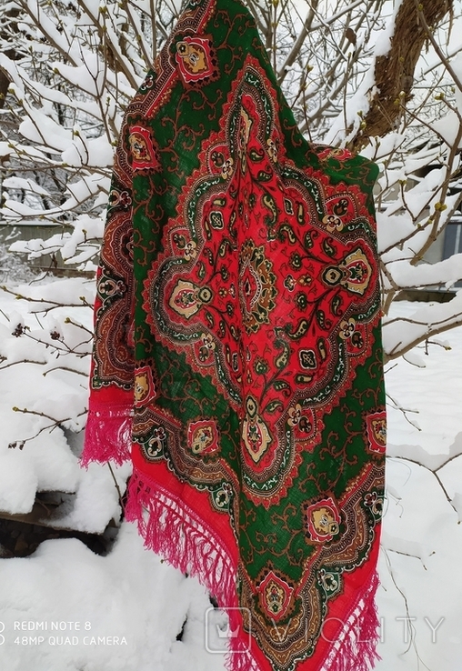 Платок шерстяной " Зима", фото №2