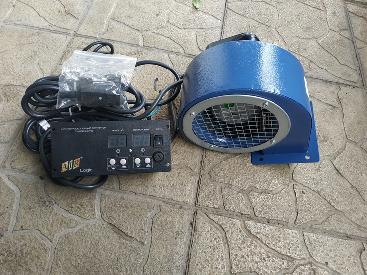 Автоматика для твердотопливных котлов+центробежный вентилятор Air logic+BVN, фото №3