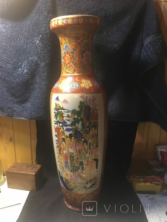 Велика ваза для квітів китай, висота 61 см., фото №2