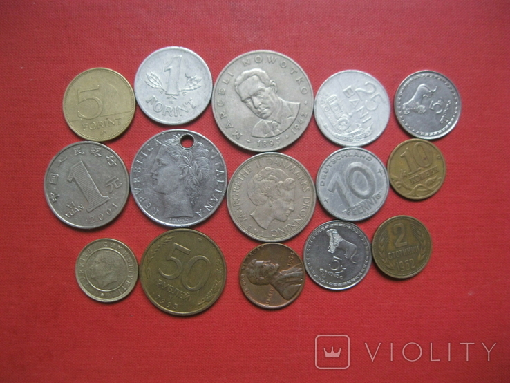 Набор монет мира (15 шт)