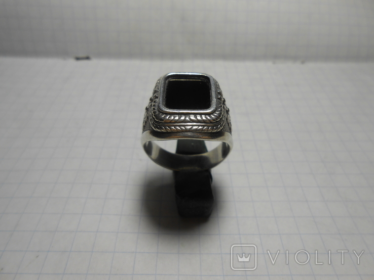 Кольцо печатка Серебро 925 Вес - 10,31 грамм