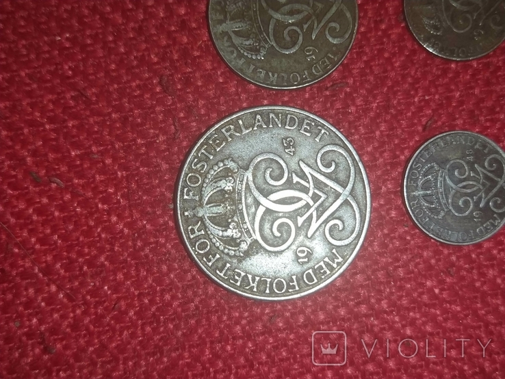 Набор монет Швеция 7шт, фото №6
