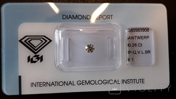 Бриллиант натуральный природный, 0.26ct, фото №2