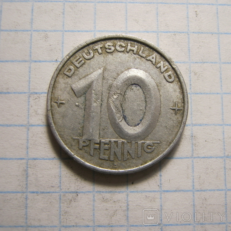 10 пфеннігів 1953р.Німеччина., фото №2