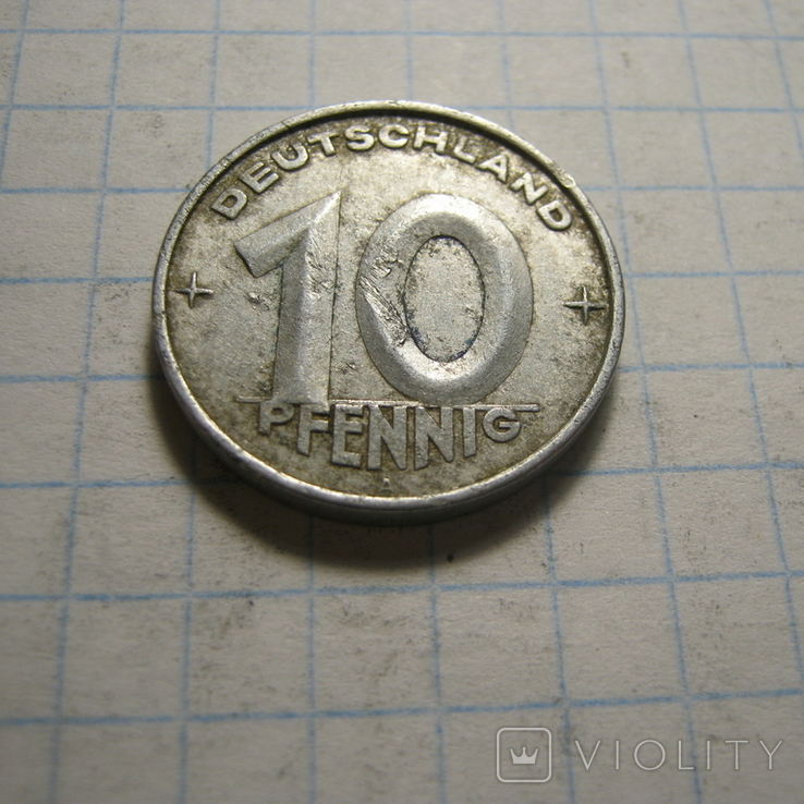 10 пфеннігів 1953р.Німеччина., фото №4