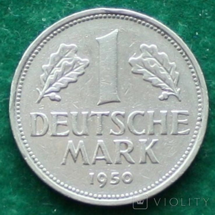 Германия ФРГ 1 марка 1950 г. (F)