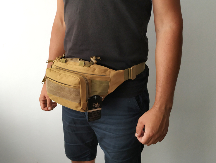 Сумка бананка (поясная сумка) с ремнём Tactical Койот, фото №2
