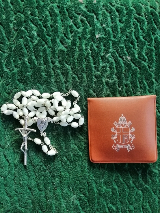 White Rosary with cover - Totus Tuus, фото №3