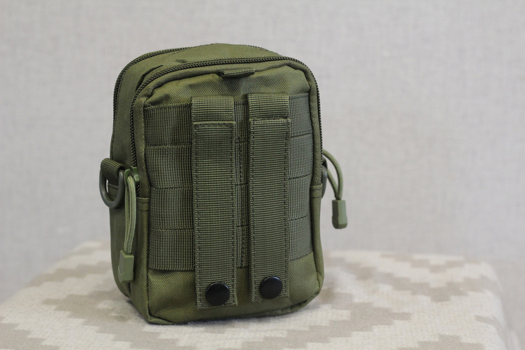 Тактическая универсальная сумка - с ремнём Mini warrior с системой M.O.L.L.E (Олива), фото №3