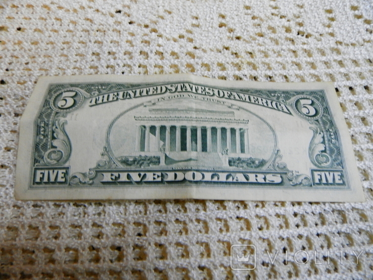 5 долларов 1988, фото №3