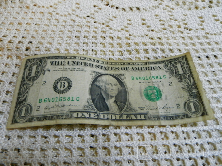 1 доллар 1981, фото №2