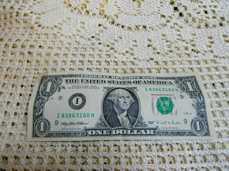1 доллар 1995, фото №2