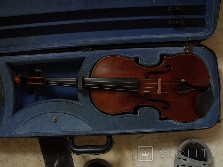 Скрипка 4/4с этикетом тон дал Леман в 1912 году концертная, игровая, фото №3