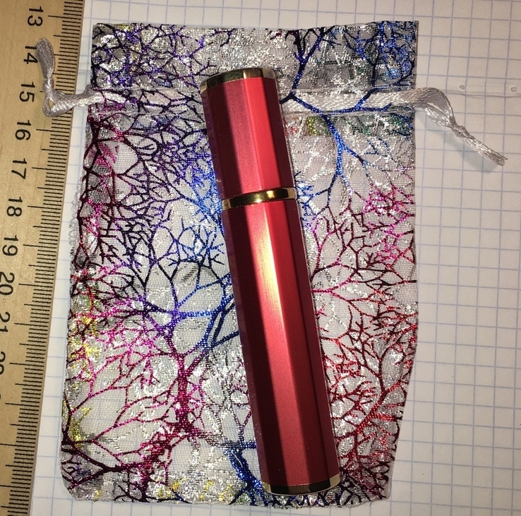 Механический атомайзер (флакон) для парфюма, 8 мл / красный + бонус