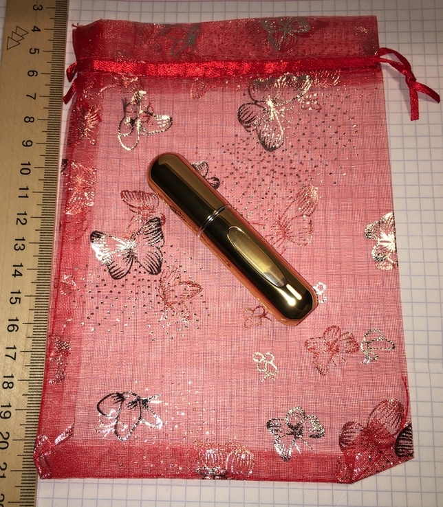 Самозаправляющийся, герметичный атомайзер (флакон) для парфюма, 5мл (золотистый) + бонус, фото №3