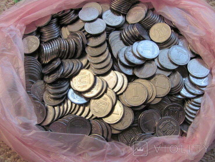 Монеты Украины 2.38 кг, 1 коп-ок.0.8 кг,2 коп -ок.0.9 кг, 5 коп - ок. 0.66 кг66