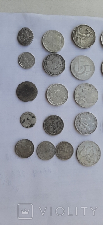 Монеты серебро, лом 25 шт., фото №7