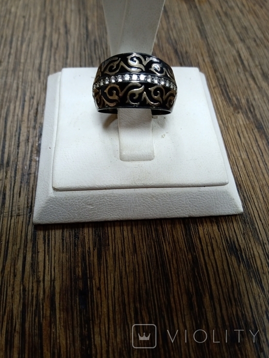 Кольцо (эмаль, позолота), фото №2