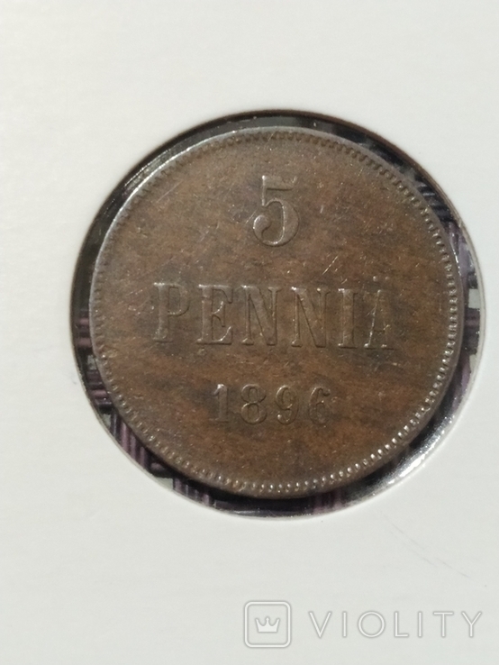 5 пенни 1896, XF, фото №2