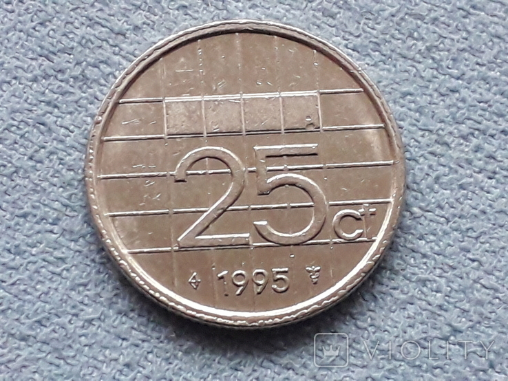 Нидерланды 25 центов 1995 года