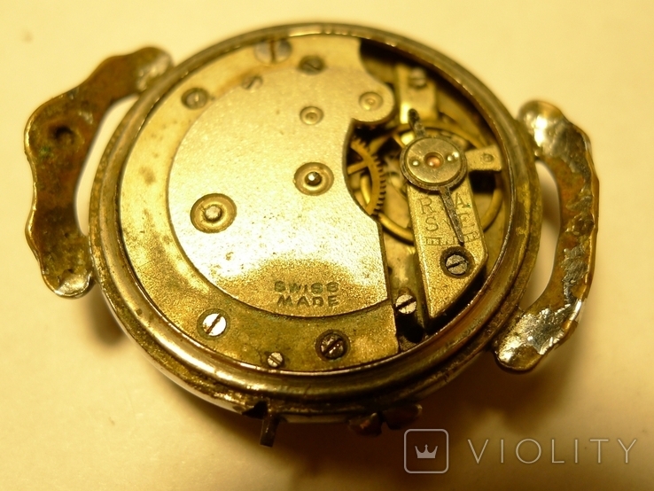 Старинные швейцарские часы с камнями на корпусе, фото №10