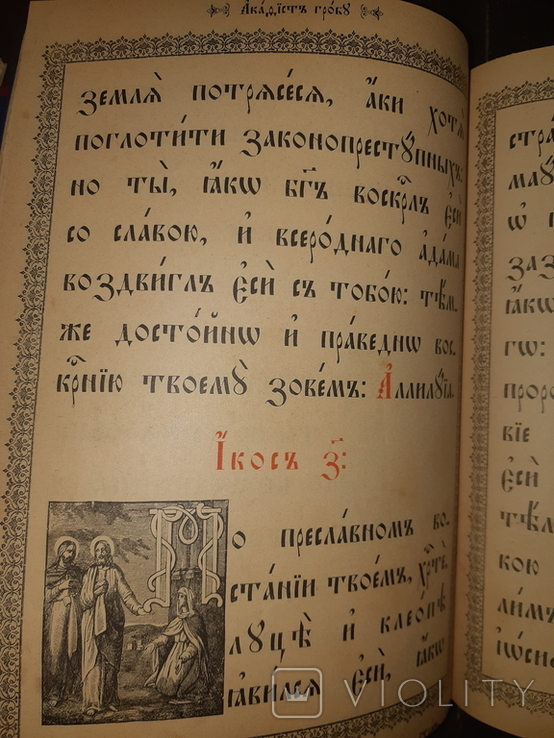 1901 Служба с акафтстом - 2 книги, фото №4