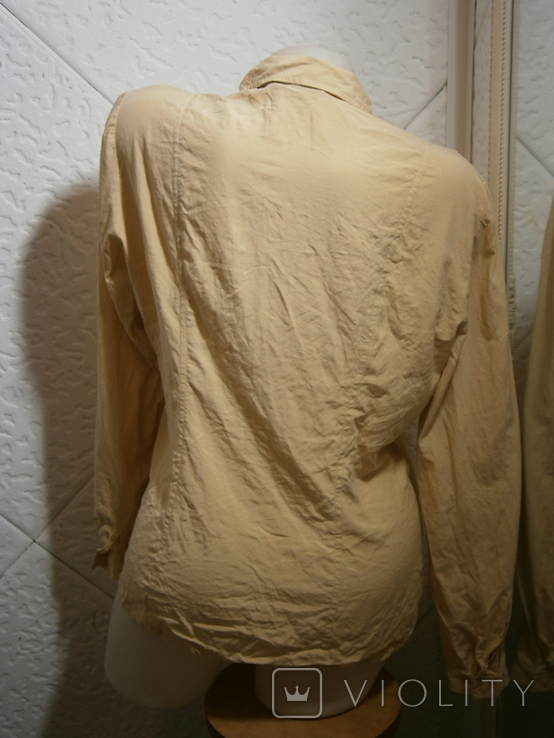 Блуза L шелк винтаж длинный рукав беж нюд Liz Claiborne, фото №5