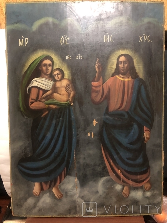 Храмовая Икона Дева Мария и Иисус Христос