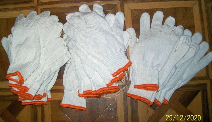 Перчатки новые белые. 12 пар., фото №2