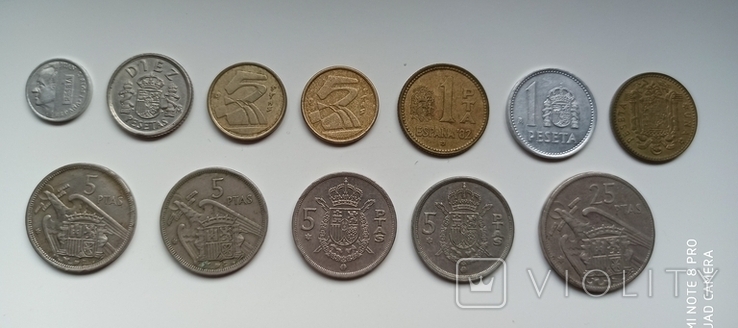 Набюр монет Испании