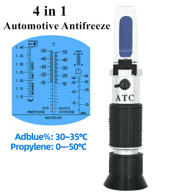 Рефрактометр тестер антифриза теплоносителя электролита AdBlue ATC, фото №3