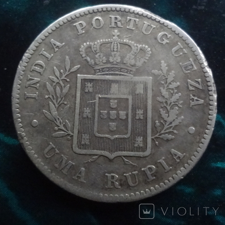 1 рупия 1882 Португальская Индия, фото №4