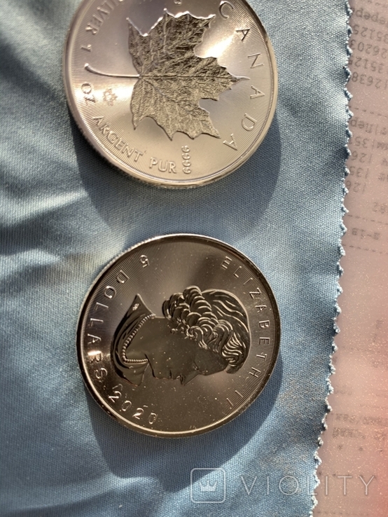 Канада 5 долларов 2020 серебро 999 унция, фото №2