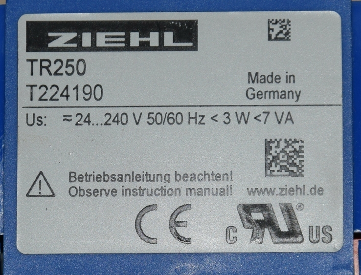 TR 250 Температурное реле цифровое ZIEHL, фото №3